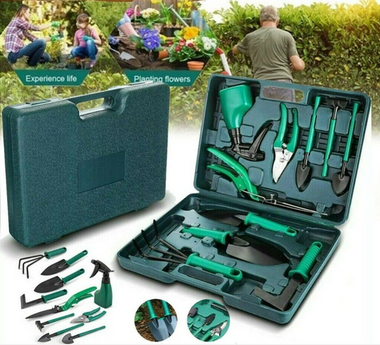 10pcs Garden Tools Set Gardening Spray Bottle Pruner Shovel Professional Kit