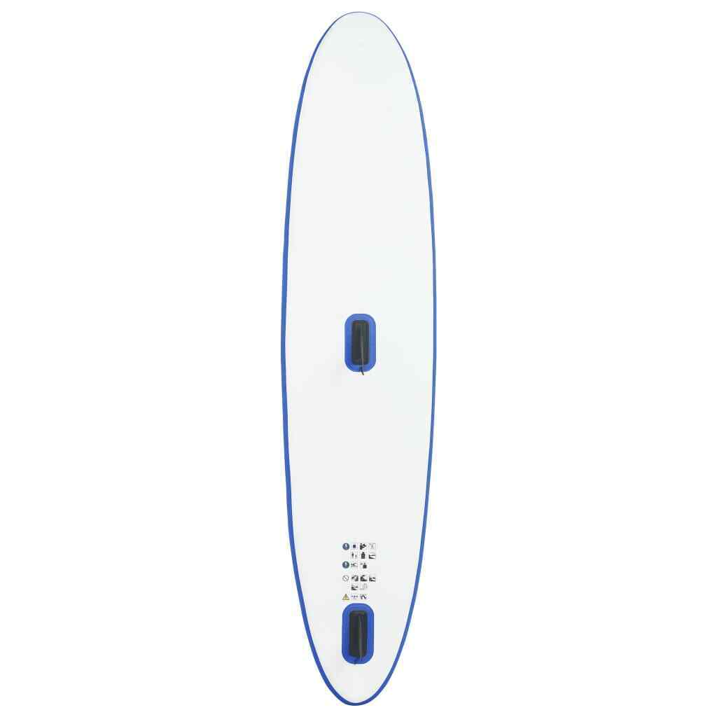 Inflatable Stand Up Paddleboard with Sail Set Blue and White